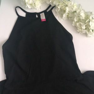 High neck skater dress